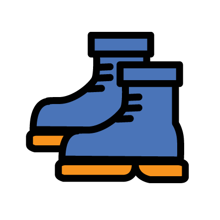 Walking boots icon 
