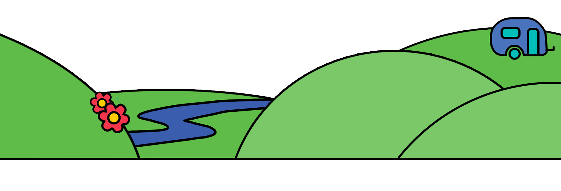 Graphic of hills