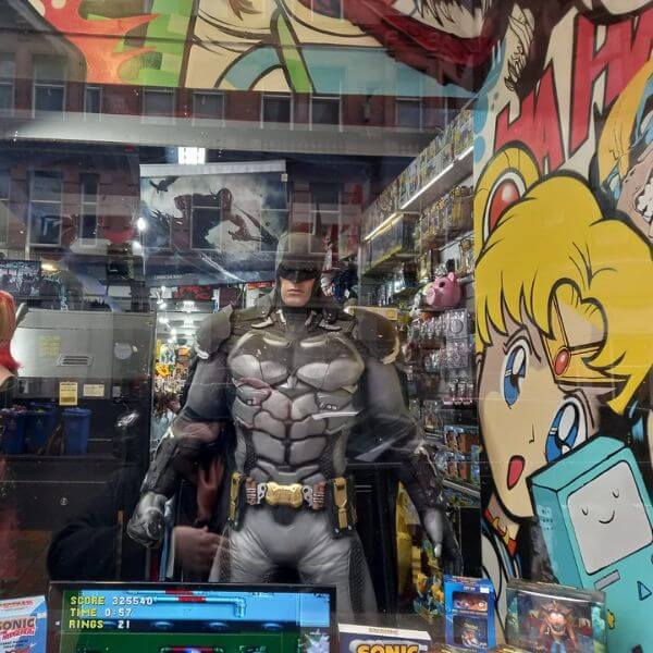 An anime shop that Paula and her family visited on their holiday to Glasgow.