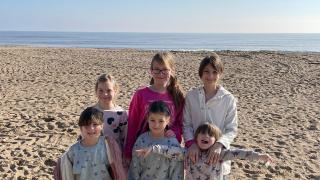 Girls on a beach