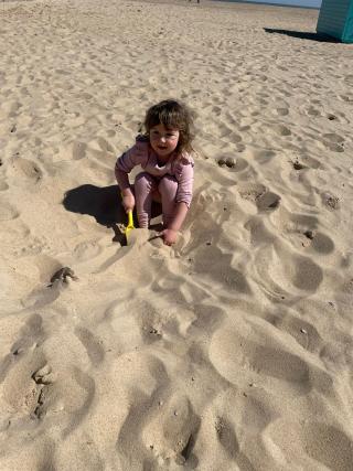 girl on beach